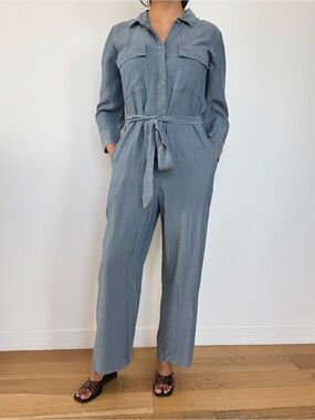 L’AGENCE DELIA CHAMBRAY UTILITY JUMPSUIT
